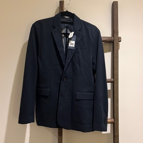 Faherty Brand Reserve Double Knit Blazer Navy Melange XS